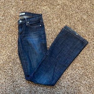 Joe’s dark low rise flare 26